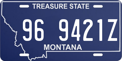 MT license plate 969421Z