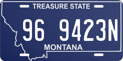 MT license plate 969423N