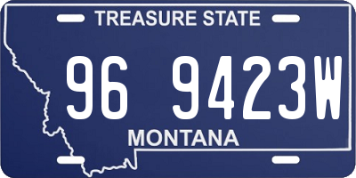 MT license plate 969423W