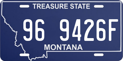 MT license plate 969426F