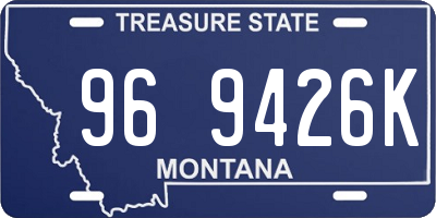 MT license plate 969426K