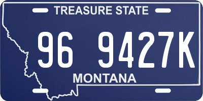 MT license plate 969427K
