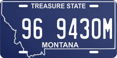 MT license plate 969430M