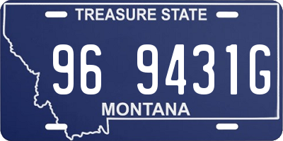 MT license plate 969431G