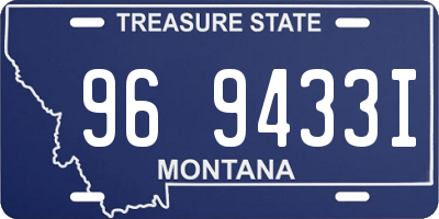 MT license plate 969433I
