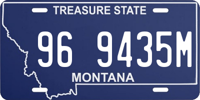 MT license plate 969435M