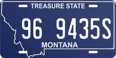 MT license plate 969435S