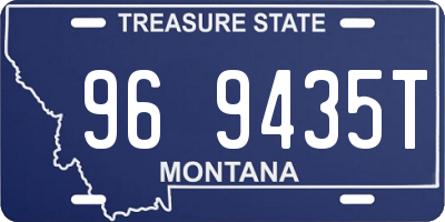 MT license plate 969435T