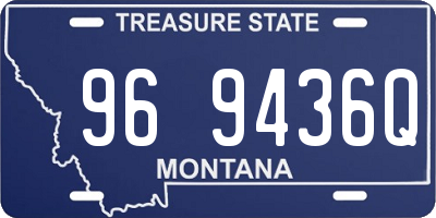 MT license plate 969436Q