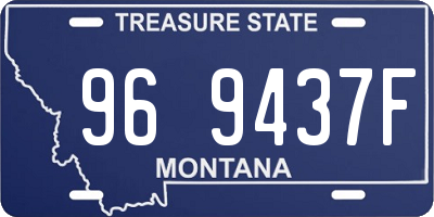 MT license plate 969437F