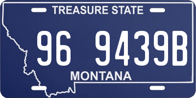 MT license plate 969439B