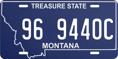 MT license plate 969440C