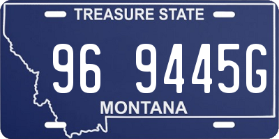 MT license plate 969445G