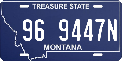 MT license plate 969447N