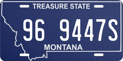 MT license plate 969447S