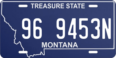 MT license plate 969453N