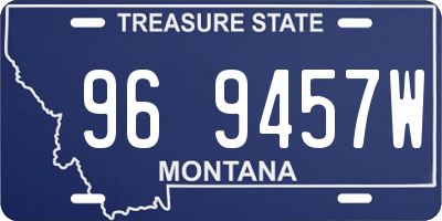 MT license plate 969457W