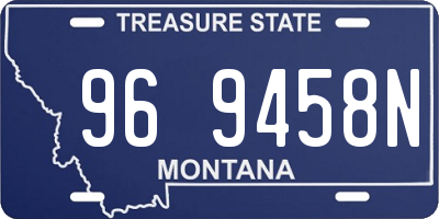 MT license plate 969458N