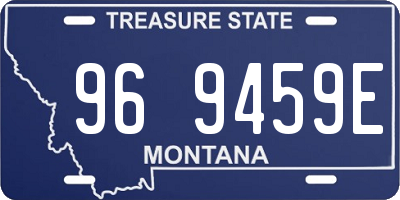 MT license plate 969459E