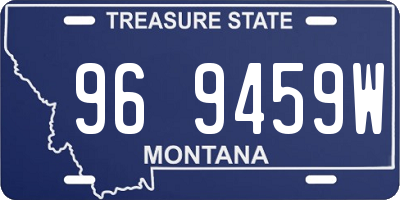 MT license plate 969459W