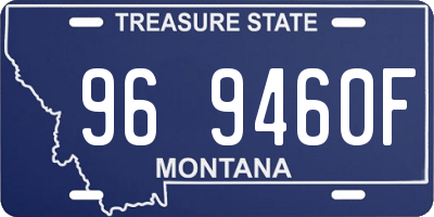 MT license plate 969460F