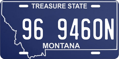 MT license plate 969460N