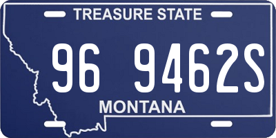 MT license plate 969462S