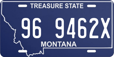 MT license plate 969462X