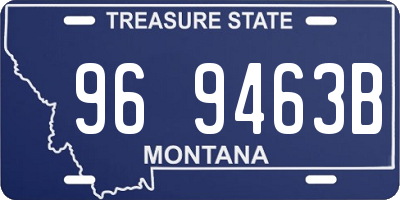 MT license plate 969463B
