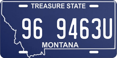 MT license plate 969463U