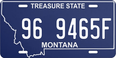 MT license plate 969465F