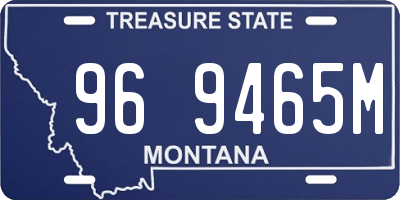 MT license plate 969465M