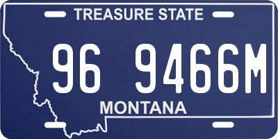 MT license plate 969466M