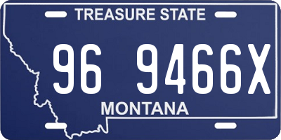 MT license plate 969466X