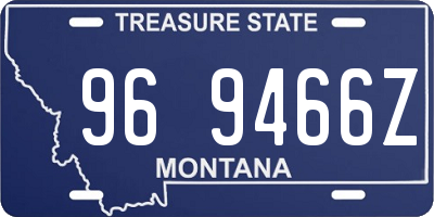 MT license plate 969466Z