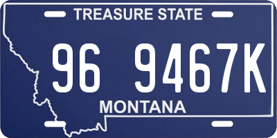 MT license plate 969467K