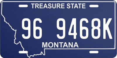 MT license plate 969468K