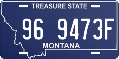 MT license plate 969473F