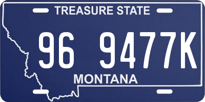 MT license plate 969477K