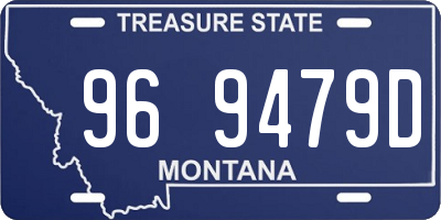 MT license plate 969479D