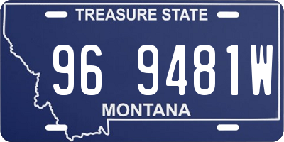 MT license plate 969481W
