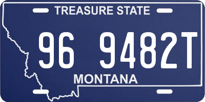 MT license plate 969482T