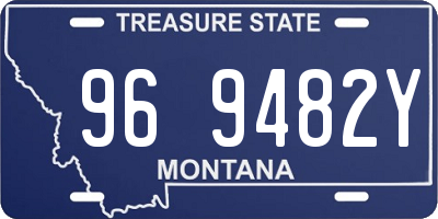 MT license plate 969482Y