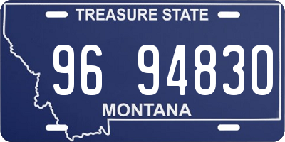 MT license plate 969483O
