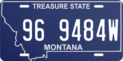 MT license plate 969484W