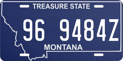 MT license plate 969484Z