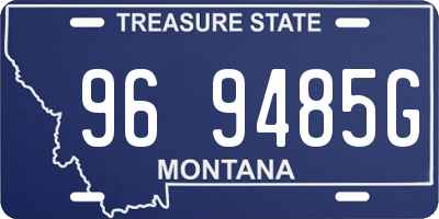 MT license plate 969485G