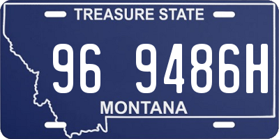 MT license plate 969486H