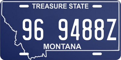 MT license plate 969488Z