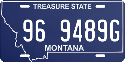 MT license plate 969489G